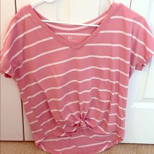 Pink and white striped shirt